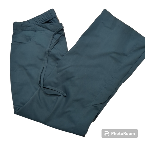 Grey's Anatomy Dark Teal Signature Scrub Pants, Size L - Picture 3 of 3